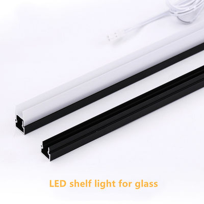 Modern oppervlak gemonteerd enkel glasplank kast verlichting Warm wit geleid glazen plank licht