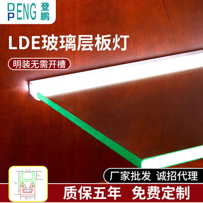 Single Glass Shelf LED-lampen in warm wit voor de winkel