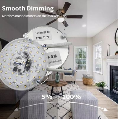 120V 15W Driverless Dia 100mm Led Light Voor Led Fan Light Met ETL-certificaat Plafondventilator Led Light Vervanging