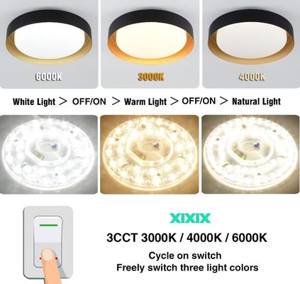 Dia125mm Ronde PCB Board 4.9'' LED Retrofit Light Kit 22W Kleur 3CCT 3000K/4500K/6000K CRI90 Voor plafond ventilator licht vervangingspaneel PCB plafond licht LED Retrofit Kit120V 2200LM