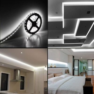 Flexible LED Strip Lights 600 Eenheden LEDs LED Strips Waterdicht 12 Volt LED Light Strips Pack van 16.4ft/5m voor vakantie Home Party Indoor Outdoor Decoration Waterdicht Wit 1 Pack