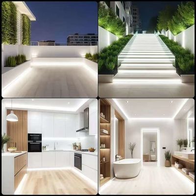 16.5FT / 5 Meter Vlekloos Silicone LED-kanaalsysteem Ingebouwde flexibele buis met melkwitte dekking Wijdere baan Voor 12 mm waterdicht LED-strooklicht USC7 WW