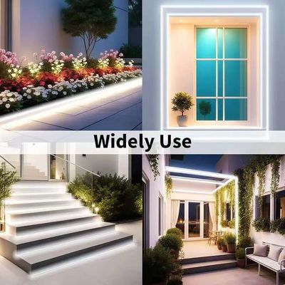 16.5FT / 5 Meter Vlekloos Silicone LED-kanaalsysteem Ingebouwde flexibele buis met melkwitte dekking Wijdere baan Voor 12 mm waterdicht LED-strooklicht USC7 WW