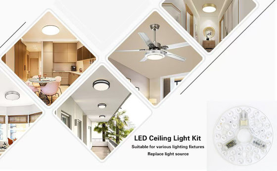 ERP Rosh LED-modules 5CCT 12W/18W/24W DIP Switch Plafondlampventilator met Witch Power vervangt LED-module