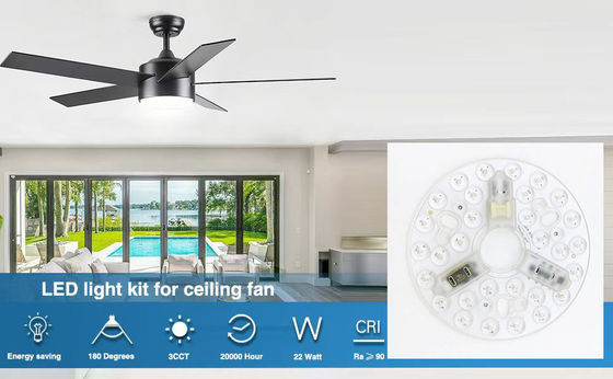 ERP Rosh LED-modules 5CCT 12W/18W/24W DIP Switch Plafondlampventilator met Witch Power vervangt LED-module