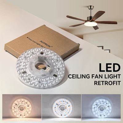 4.92  Universal Ceiling Fan Led Light Vervanging van Ceiling Fan Flush Mount Ceiling Light, 18W 3CCT 3000K 4000K 6000K 1500LM CRI90 Dimmable betaalbare oplossing voor Hampton Bay Harbor Breeze Hunter