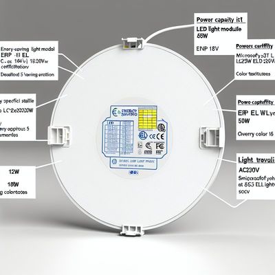 ERP ETL-gecertificeerd 24W rond LED-paneellamp met verstelbare CCT
