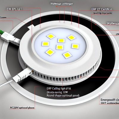 ERP ETL-gecertificeerd 24W rond LED-paneellamp met verstelbare CCT