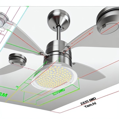 2835SMD LED plafond ventilator licht vervanging - Aluminium PCB, 3000K Warm White