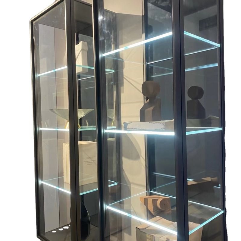 Modern oppervlak gemonteerd enkel glasplank kast verlichting Warm wit geleid glazen plank licht