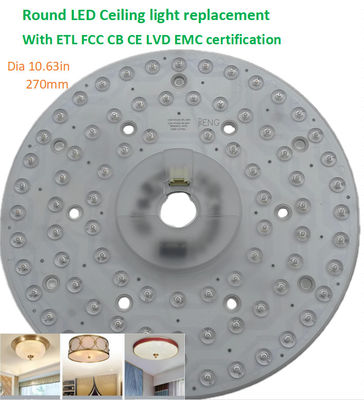 270 mm dimbaar rond led plafondlamp vervanging 120v Aluminium met FCC,ETL,CB,CE,LVD,EMC certificaat