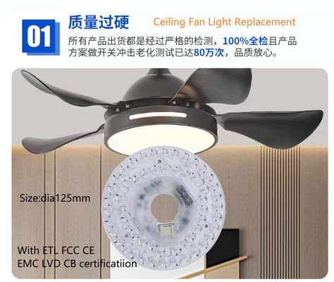 AC220V 110V18W Driverless Dia 125mm led plafond ventilator licht vervanging Led Module