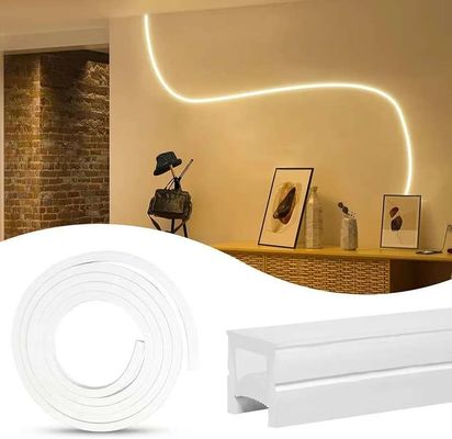 Buiten waterdicht 12/24V Silicone LED-lichtstrook voor huisdecoratie Neon LED-strooklichten Wit 16.4ft/5m Neon lichtstrook 12V Silicone waterdicht Flexibel LED-neon touwlichten voor slaapkamer festival